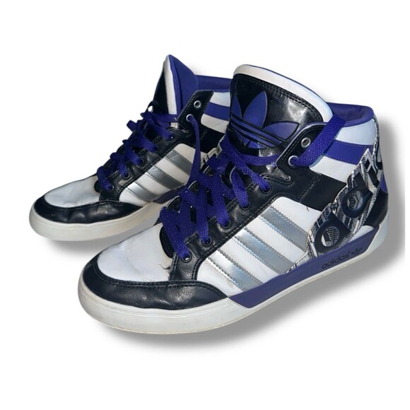 Adidas Originals Attitude Hi G98513 Purple Silver White Men 10.5 Retro Shoes - Picture 4 of 16